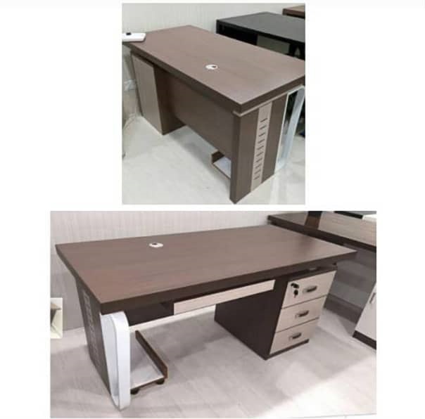 COFFEE BROWN OFFICE TABLE WITH 3 DRAWERS (OFU)