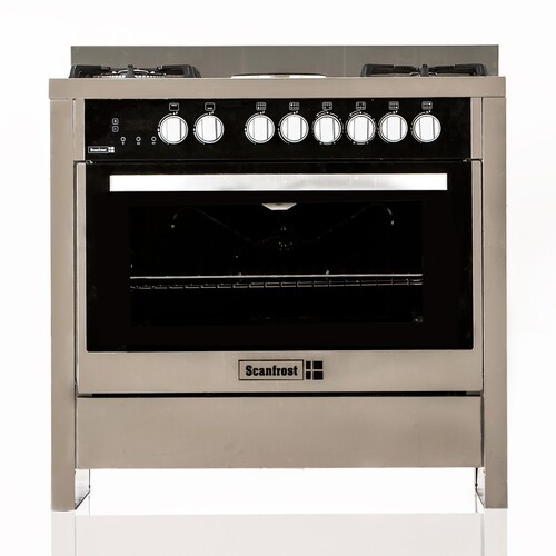 SCANFROST STANDING GAS COOKER 4 GAS + 2 ELECTRIC  SFC9423SS  - deluxe.com.ng