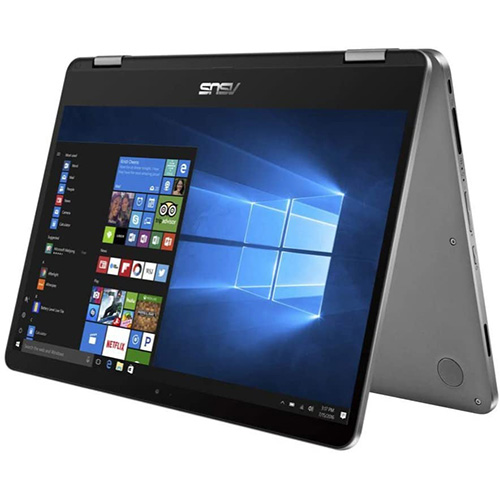 ASUS VivoBook Flip 14-inch Touch Screen Intel Celeron 4GB 128GB eMMC Win 10 S Mode 2-in-1 Laptop