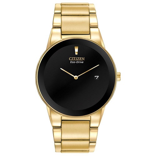 CITIZEN AU1062-56E MEN’S AXIOM BLACK DIAL GOLD BRACELET WATCH - Deluxe.com.ng