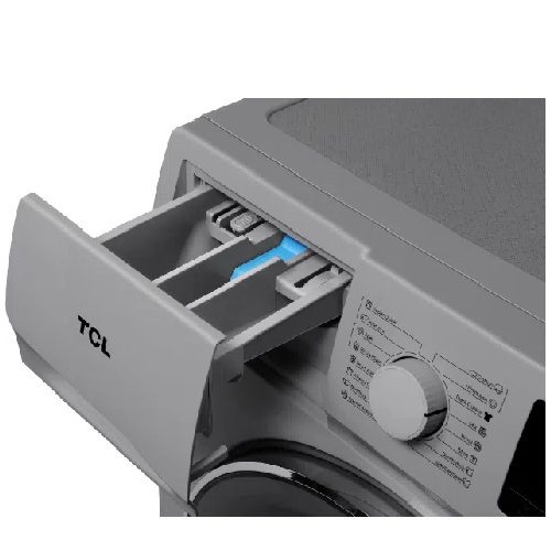 TCL WASHING MACHINE | 8KG, AUTOMATIC, FRONT LOAD, SILVER - F608FLS - deluxe.com.ng