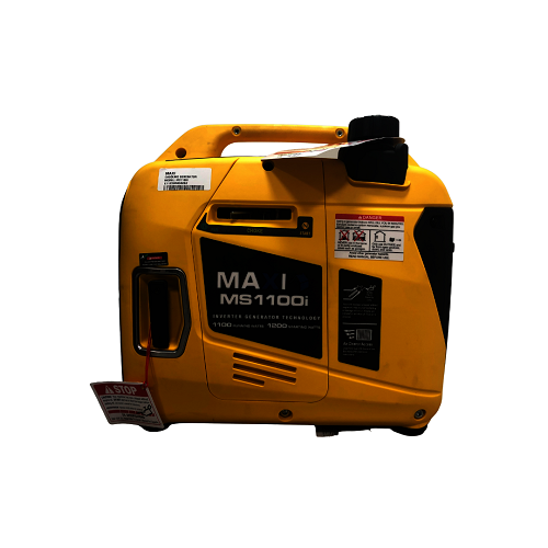 MAXI GENERATOR |1100-MS 1200W |100% COPPER| OIL ALERT| YELLOW D.2 L FUEL TANK|DIGITAL INVERTER - deluxe.com.ng