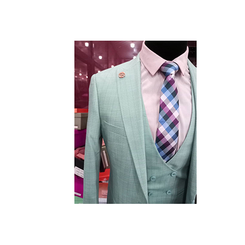 LIGHT GREY TURKEY SUIT AND ONE BUTTON (COMPLETE) WITH STRIPE | AVAILABLE IN ALL SIZES (DEJOS) (N) - deluxe.com.ng