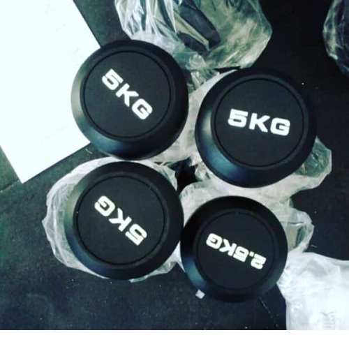 GATEGOLD FITNESS - Rubber dumbbell 2.5kg (pair) Dah-rd2.5-deluxe.com.ng