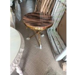 QUALITY DESIGNED BROWN MARBLE ROUND SIDE STOOL - AVAILABLE (MOBIN) QUALITY DESIGNED BROWN MARBLE ROUND SIDE STOOL - AVAILABLE (MOBIN) - deluxe.com.ng