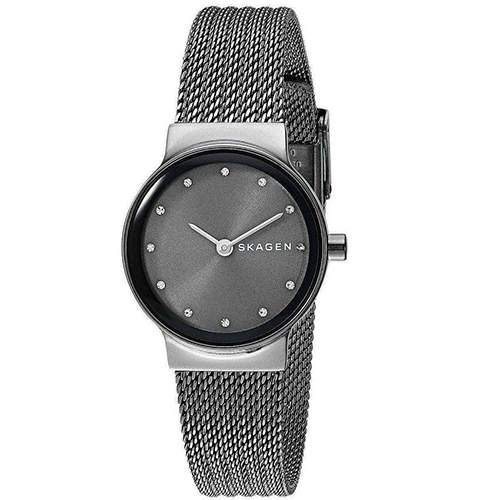 SKAGEN SKW2700 WOMEN’S FREJA DARK GRAY STEEL-MESH SMALL WATCH