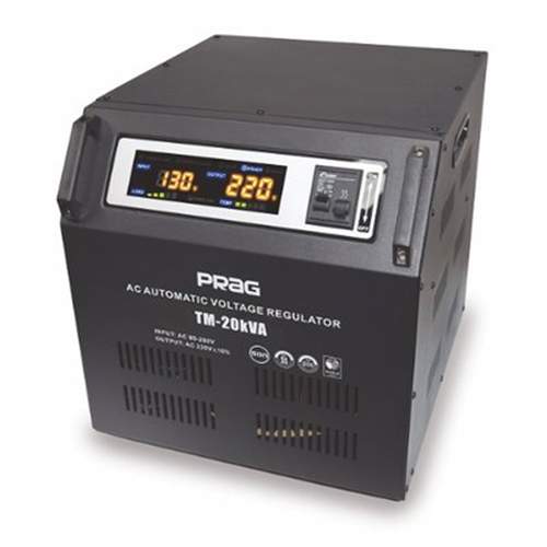 Prag 20KVA Relay Voltage Stabilizer Input Voltage 95V-280V