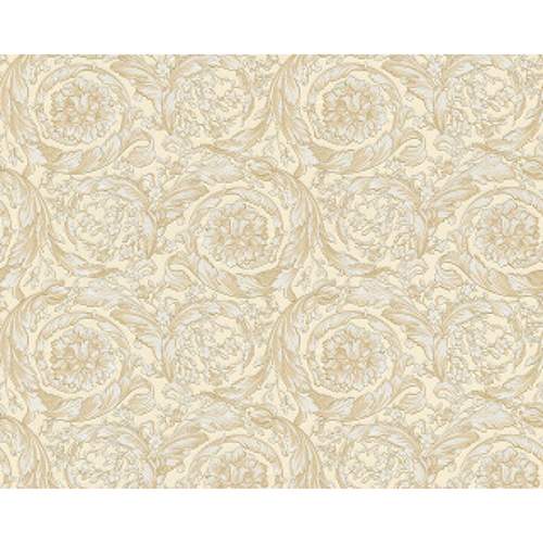 VERSACE ORNAMENTS BAROQUE GOLD CREAM WALLPAPER - 935831 