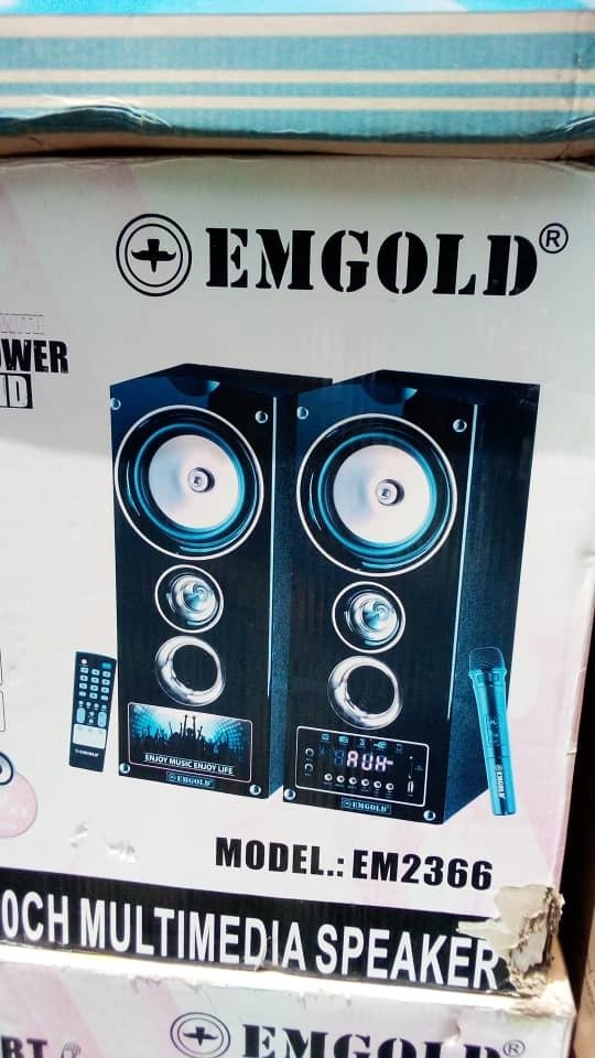 EMGOLD MULTIMEDIA BT 8 Inches HI-POWE SPEAPER  EMS22366 - deluxe.com.ng