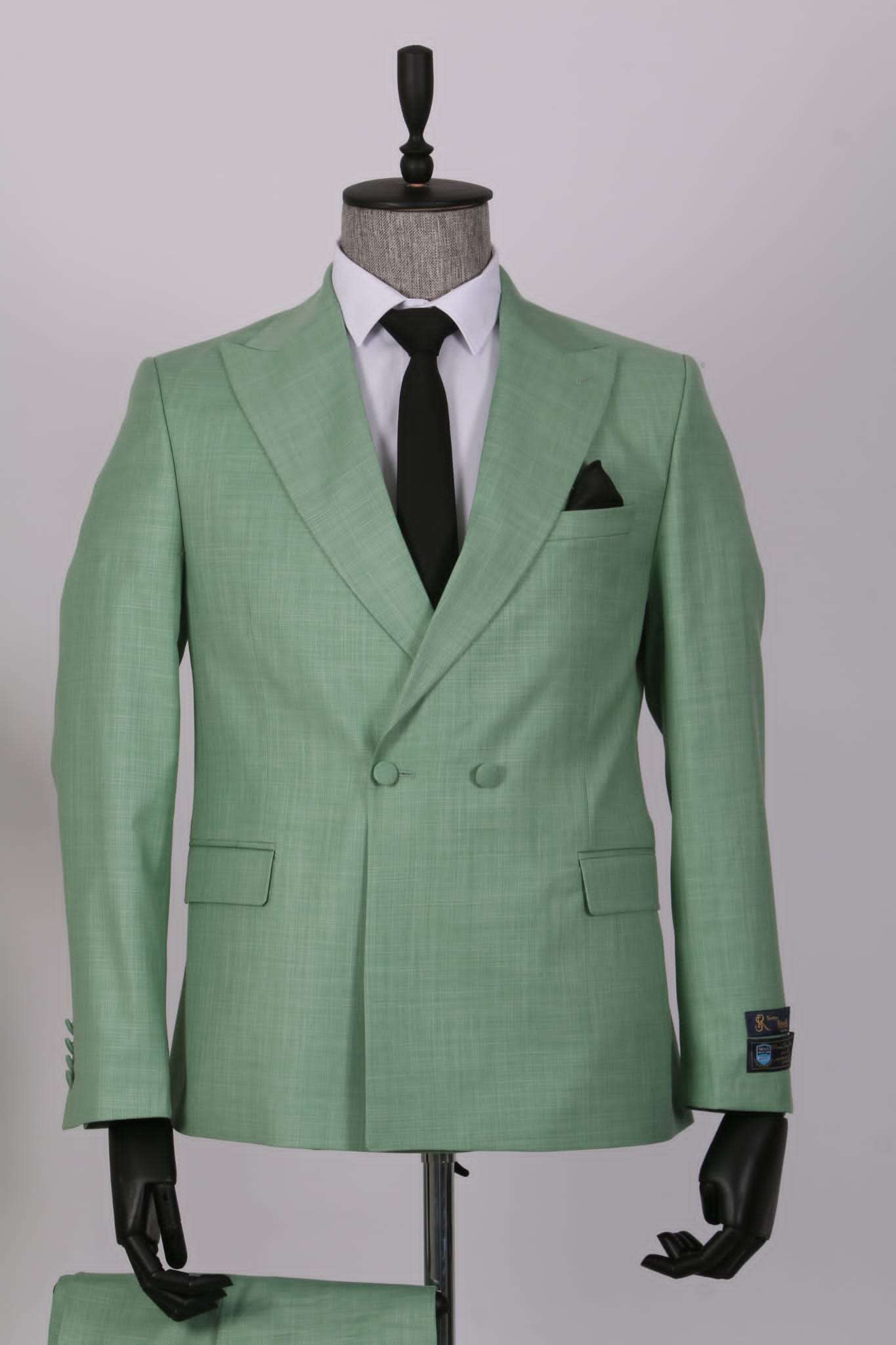 EXECUTIVE LIGHT GREEN TURKEY TUXEDO WITH LIGHT GREEN BUTTON [SWNL]