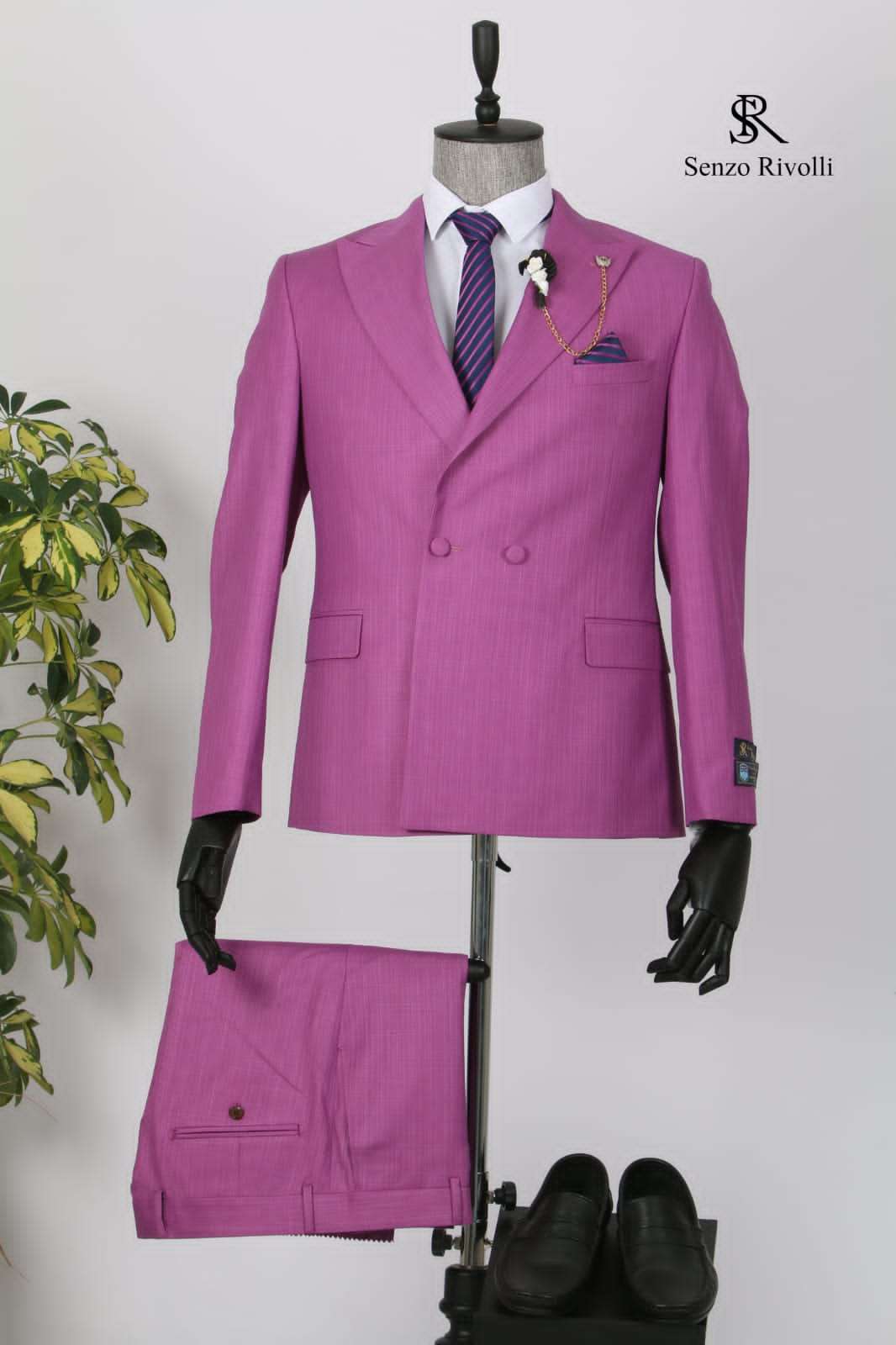 EXECUTIVE PURPLE TURKEY TUXEDO WITH PURPLE BUTTON [SWNL]