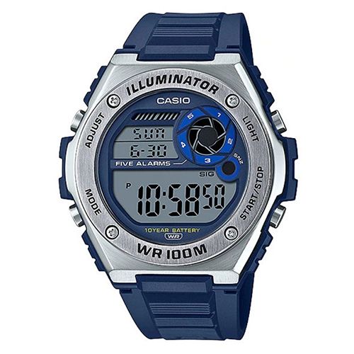 CASIO MWD-100H-2AVDF MEN’S DIGITAL ILLUMINATOR BLUE RESIN BAND WATCH  - Deluxe.com.ng