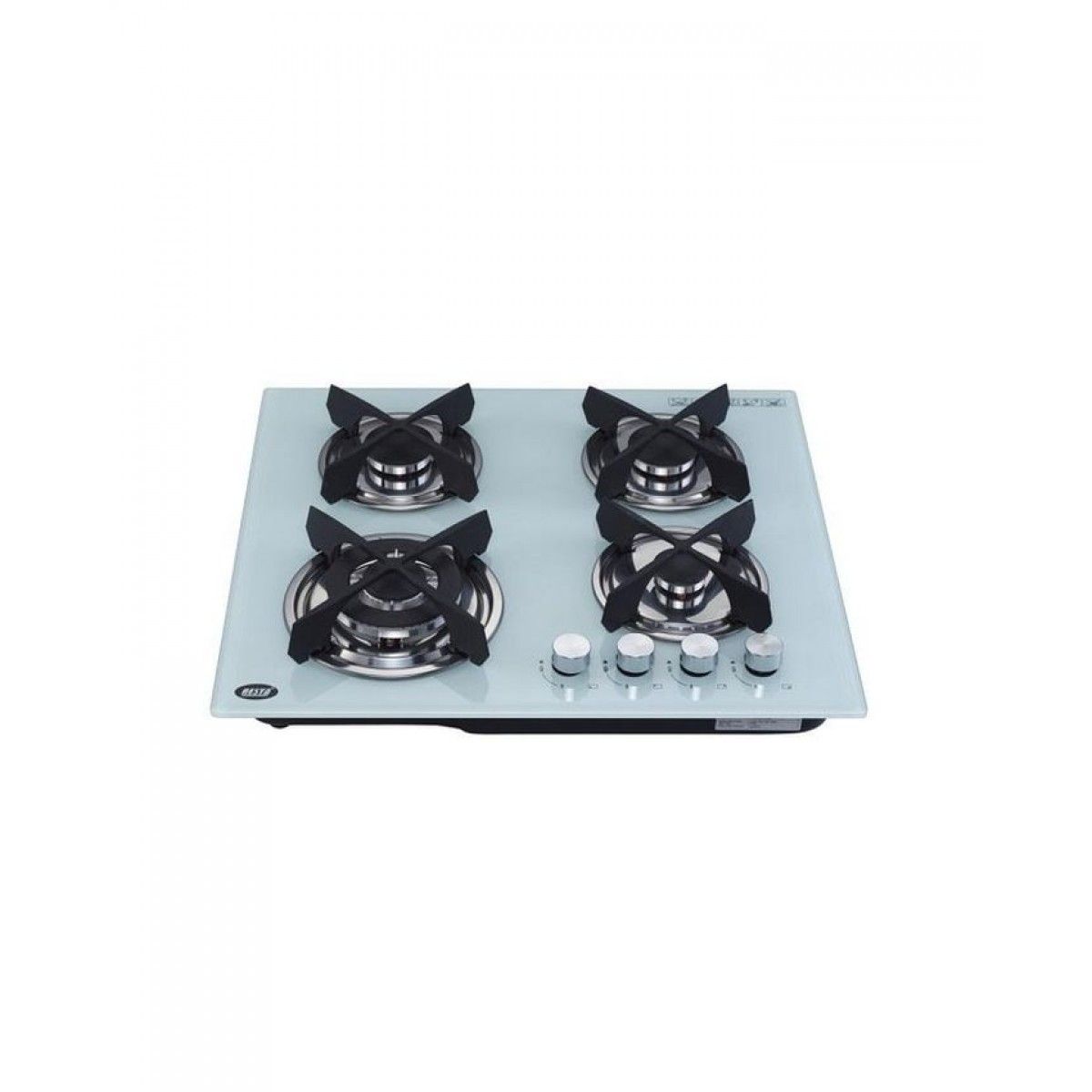 Nesta Glass Gas Hob QB4095T - White - deluxe.com.ng