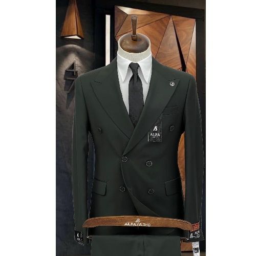 ARMY GREEN BREASTED SUIT | AVAILABLE IN ALL SIZES (NIFA) (N) - deluxe.com.ng