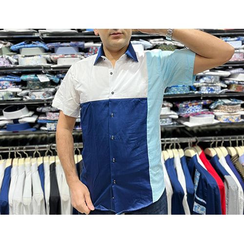  EXQUISITE WHITE, NAVY BLUE AND SKY BLUE SHORT SLEEVE SHIRT | AVAILABLE IN ALL SIZES (SWNL) (N) - deluxe.com.ng