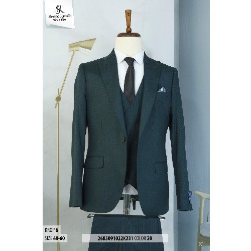   EXQUISITE DARK GREEN THREE PIECES TURKEY SUIT WITH ONE BUTTON | AVAILABLE IN ALL SIZES (SWNL) (N) - deluxe.com.ng