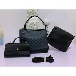 WOMEN'S LUXURY 3 PIECE HAND BAG WITH SHOULDER LOCK - deluxe.com.ng