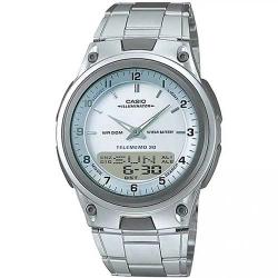 CASIO AW80D-7AV MEN’S ANA-DIGI SILVER DIAL BRACELET SMALL SIZE WATCH