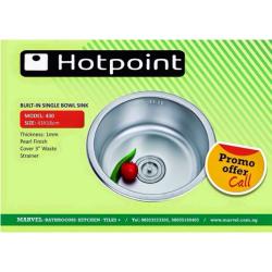 Hotpoint Built-In Single Bowl Sink 430 - deluxe.com.ng