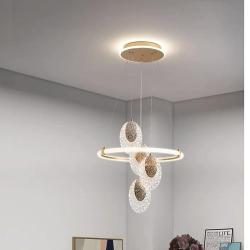 BY 4 LED DROP CHANDELIER QUALITY DESIGNED LIGHT- FOR INDOOR USE (CILIP)