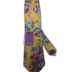 LUXURY YELLOW FLORAL NECK TIE