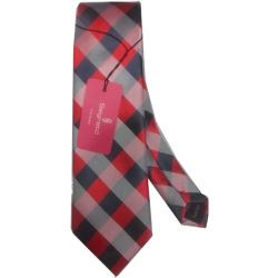 SEGRATO LUXURY RED BLACK STRIPED NECK TIE