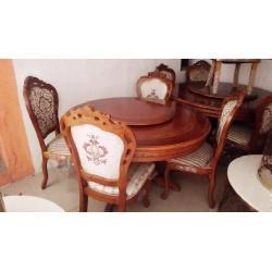 QUALITY DESIGNED 6 BROWM WOODEN DINING SET - AVAILABLE (PIANET) - ddeluxe.com.ng