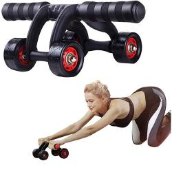 GATEGOLD FITNESS - Multi-Functional Lightweight Portable Trainer 4-Wheel Ab Roller And Push Up Bar – abr - deluxe.com.ng