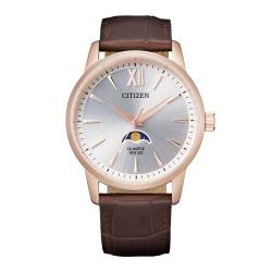 CITIZEN AK5003-05A QUARTZ MEN’S MOON PHASE ELEGANT LEATHER WATCH- deluxe.com.ng