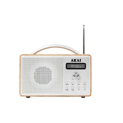 AKAI DAB Radio And Alarm Clock With Sleep Timer - Brown(oak) - deluxe.com.ng