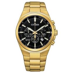 CITIZEN MEN’S AN8173-51E QUARTZ CHRONOGRAPH WITH GOLD-TONE STAINLESS STEEL BRACELET WATCH - deluxe.com.ng