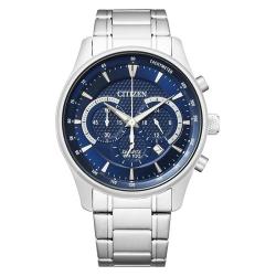 CITIZEN AN8190-51L MEN’S CHRONOGRAPH QUARTZ BLUE DIAL STAINLESS STEEL WATCH - deluxe.com.ng