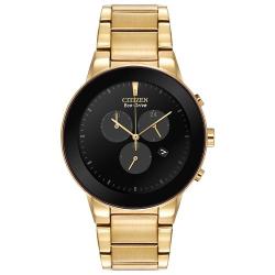 CITIZEN AT2242-55E MEN’S AXIOM ECO-DRIVE CHRONOGRAPH GOLD WATCH- deluxe.com.ng