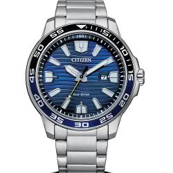 CITIZEN AW1525-81L MEN’S ECO-DRIVE BLUE DIAL ANALOG BRACELET WATCH-deluxe.com.ng