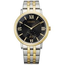 CITIZEN BE9176-76E MEN’S SLEEK BLACK DIAL TWO-TONE BRACELET SMALL WATCH - deluxe.com.ng