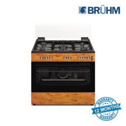  BRUHM GAS COOKER BGC-9650SN 90*60 5 GAS WOODEN FINISH