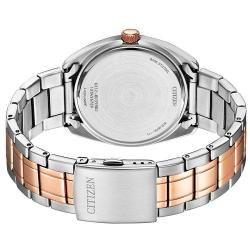 CITIZEN BI5104-57E MEN’S BLACK DIAL ROSE GOLD TWO TONE BRACELET WATCH - deluxe.com.ng