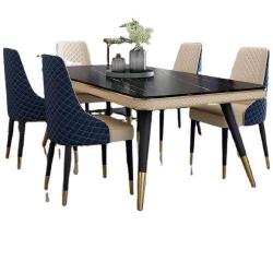 QUALITY DESIGNED BLACK & BROWN DINING SET (ZIDFU) - deluxe.com.ng