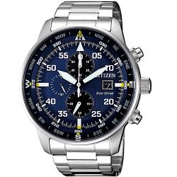 CITIZEN CA0690-88L MEN’S ECO-DRIVE CHRONOGRAPH AVIATOR 100M PILOT’S WATCH- deluxe.com.ng