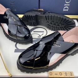 CHRISTIAN DIOR DESIGNER BLACK SHINY LEATHER SHOE FOR MEN