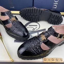 CHRISTIAN DIOR DESIGNER'S BLACK CROCODILE SKIN LEATHER SANDAL