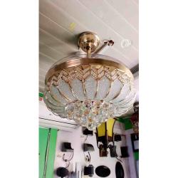 CRYSTAL FAN CHANDELIER QUALITY LIGHT- FOR INDOOR USE (LIPLA) - deluxe.com.ng