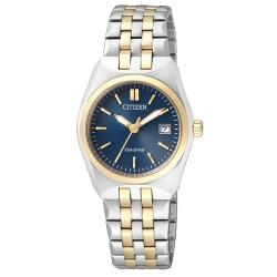 CITIZEN EW2294-61L WOMEN’S TWO TONE BRACELET BLUE DIAL QUARTZ WATCH - deluxe.com.ng