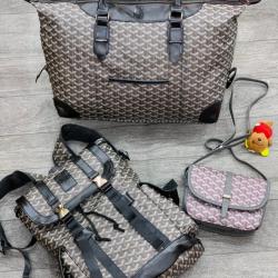 GUCCI DESIGNER FEMALE HANDBAG & BACKPACK (GREY & BLACK) (N)