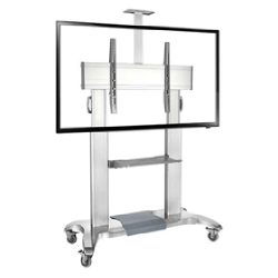 Video Conferencing Equipment Floor Stand for 60″-100″ Screen With Camera Tray and Codec Shelf - deluxe.com.ng