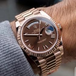 ROLEX GENEVE EXCLUSIVE DESIGNERS WRISTWATCH WITH GOLDEN CHAIN AND DATE (SAWW) - DELUXE.COM.NG