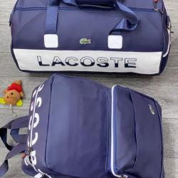 LACOSTE DESIGNER DUFFEL BAG & BACKPACK (NAVY BLUE & WHITE) (N)