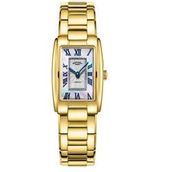 ROTARY LB05438/07 WOMEN’S CAMBRIDGE RECTANGULAR CASE GOLD WATCH