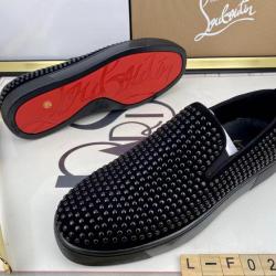 LOUBOUTIN DESIGNER'S BLACK CASUAL DOTTED DESIGNED SHOE