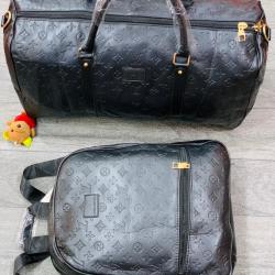 LOUIS VUITTON DESIGNER DUFFEL BAG & BACKPACK (BLACK & WHITE) (N)